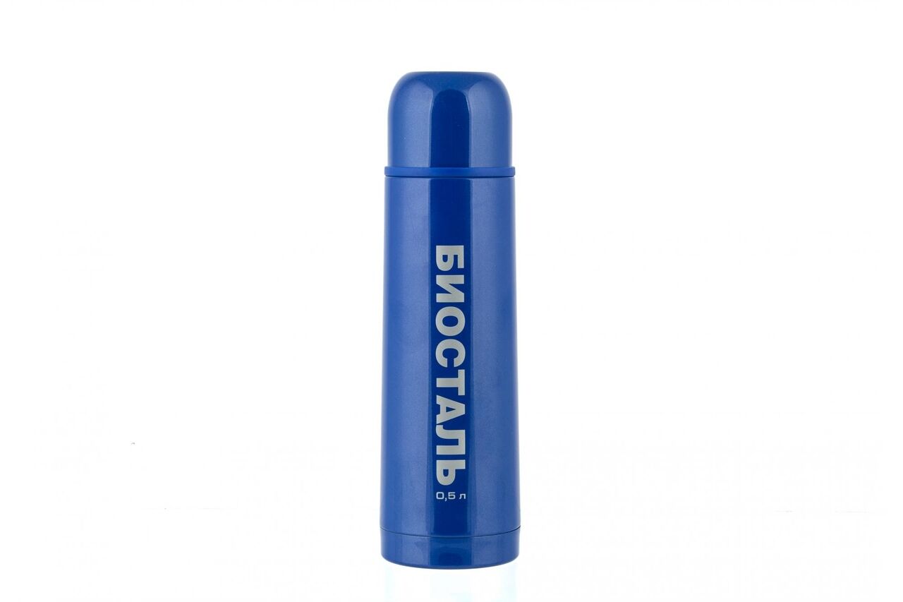 Термос у/г с кноп цветной синий NB-750 C-B BIOSTAL