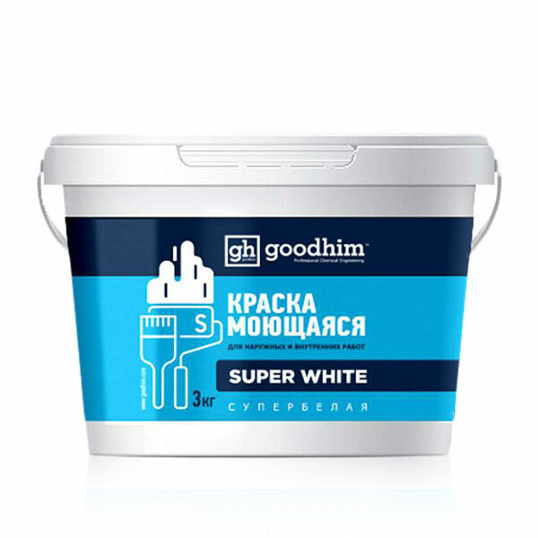 Краска в/д моющаяся Goodhim S база А 3кг