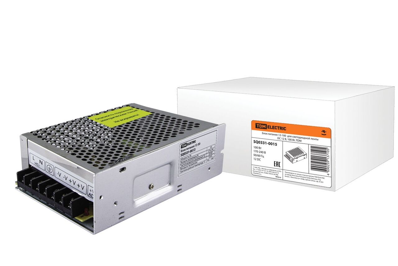 Блок питания 12-60 для ленты DC 12B, 60Вт TDM